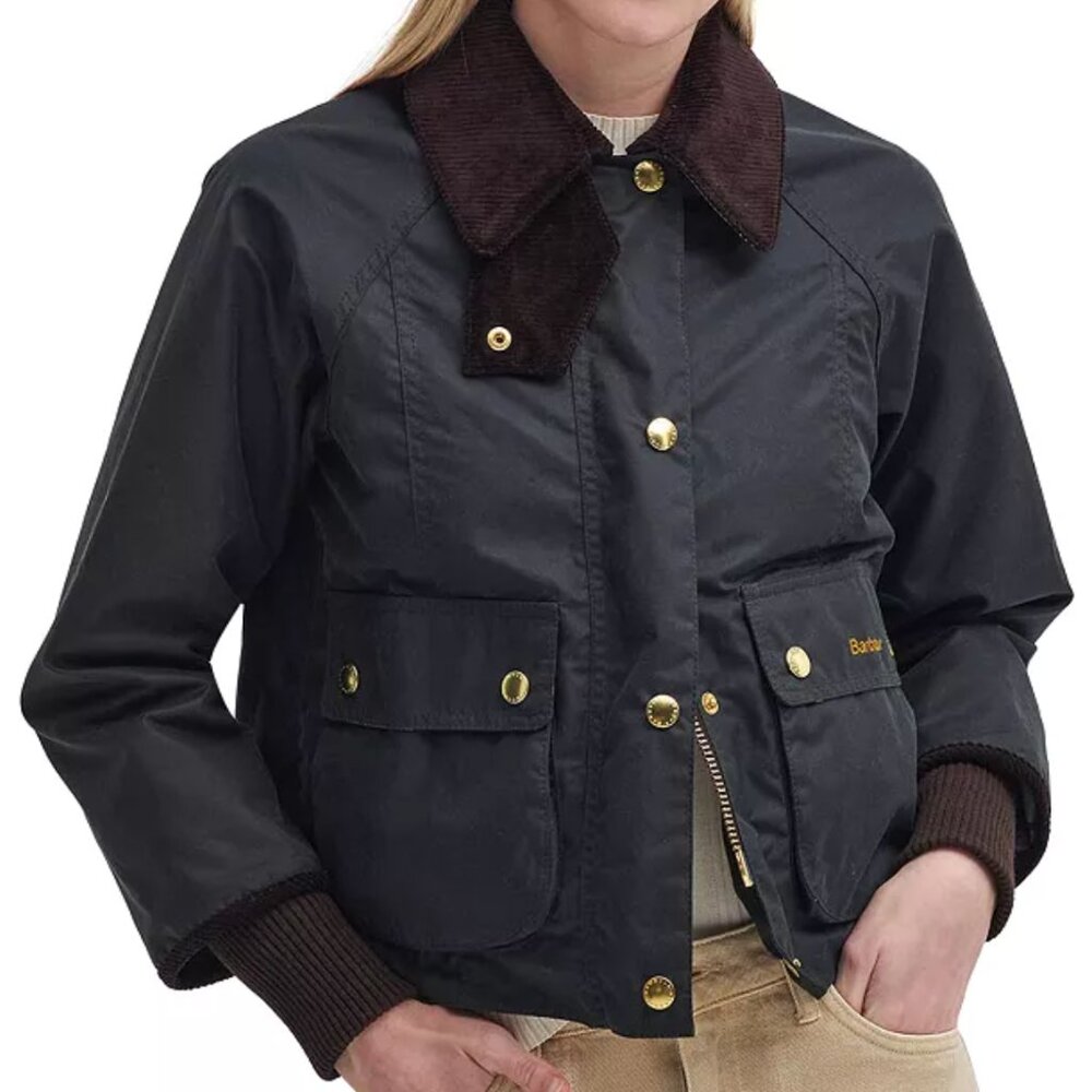 NWT Barbour Beadnell Waxed Cropped Jacket